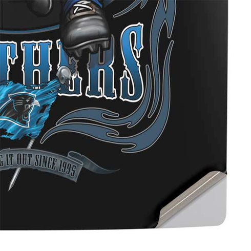 Liquid Blue NFL Carolina Panthers Running Back PS5 Pro Console Skin