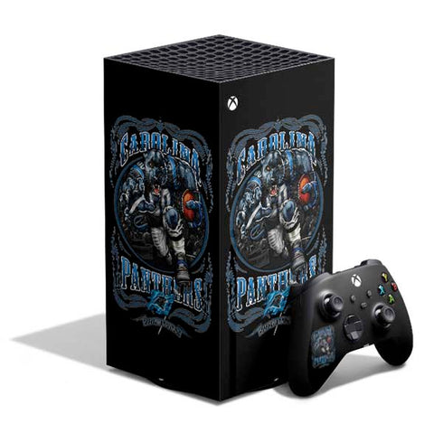 Liquid Blue NFL Carolina Panthers Running Back XBox Series X Digital Edition Bundle Skin