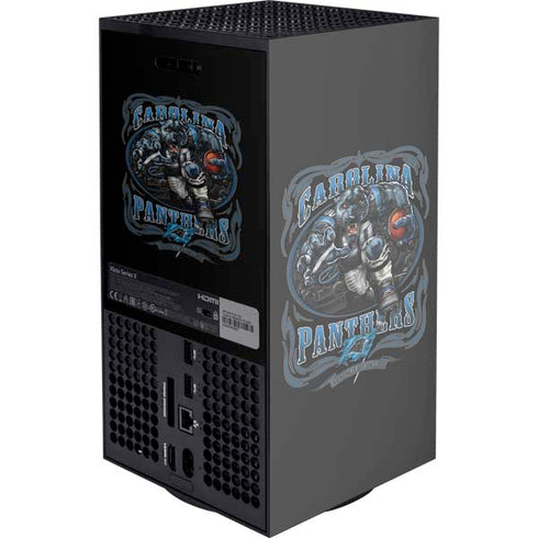 Liquid Blue NFL Carolina Panthers Running Back XBox Series X Digital Edition Console Skin