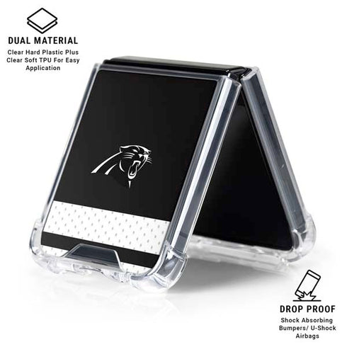 NFL Carolina Panthers Shutout Galaxy Z Flip6 Clear Case