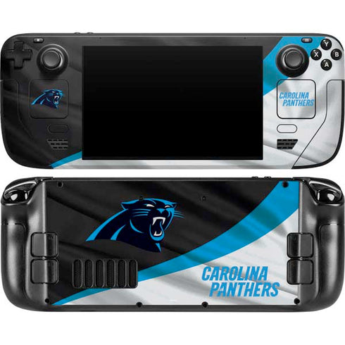 NFL Carolina Panthers Steam Deck Handheld Gaming Computer OLED Skin