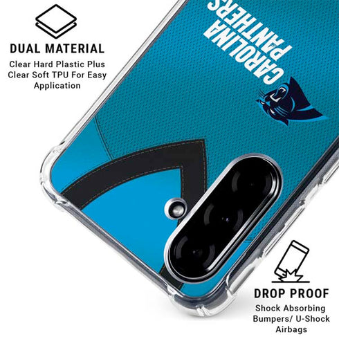 NFL Carolina Panthers Team Jersey Galaxy A36 5G Clear Case