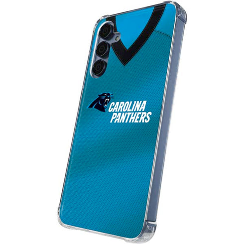 NFL Carolina Panthers Team Jersey Galaxy A55 5G Clear Case