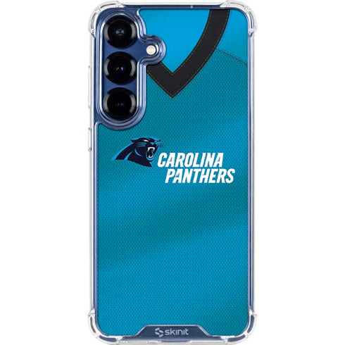 NFL Carolina Panthers Team Jersey Galaxy S25 Plus Clear Case