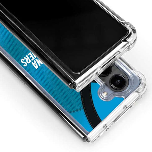 NFL Carolina Panthers Team Jersey Galaxy Z Fold5 5G Clear Case