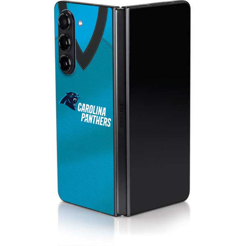 NFL Carolina Panthers Team Jersey Galaxy Z Fold5 5G Skin