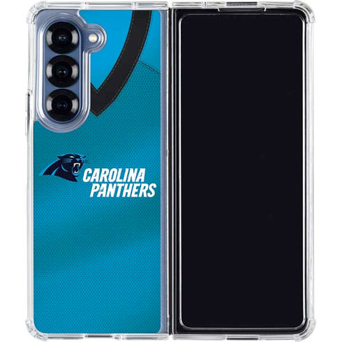 NFL Carolina Panthers Team Jersey Galaxy Z Fold6 Clear Case
