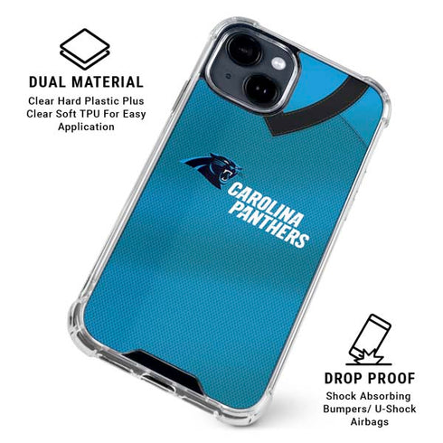 NFL Carolina Panthers Team Jersey iPhone 15 Clear Case