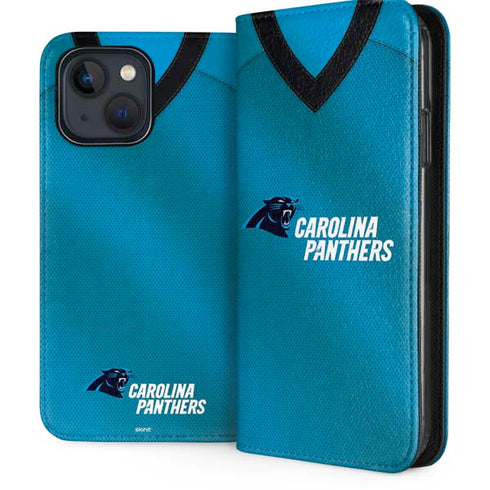 NFL Carolina Panthers Team Jersey iPhone 15 Plus Folio Case