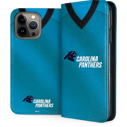 NFL Carolina Panthers Team Jersey iPhone 15 Pro Max Folio Case