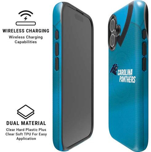 NFL Carolina Panthers Team Jersey iPhone 16 Plus Magsafe Impact Case