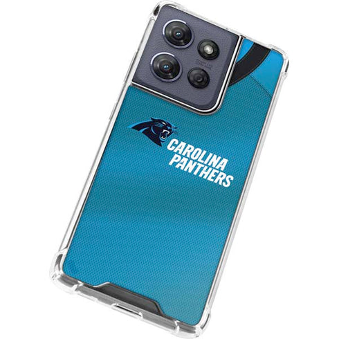 NFL Carolina Panthers Team Jersey Moto G 5G (2025) Clear Case