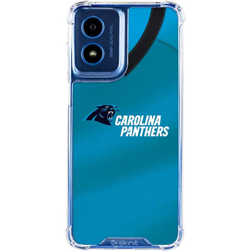 NFL Carolina Panthers Team Jersey Moto G 5G (2024) Clear Case