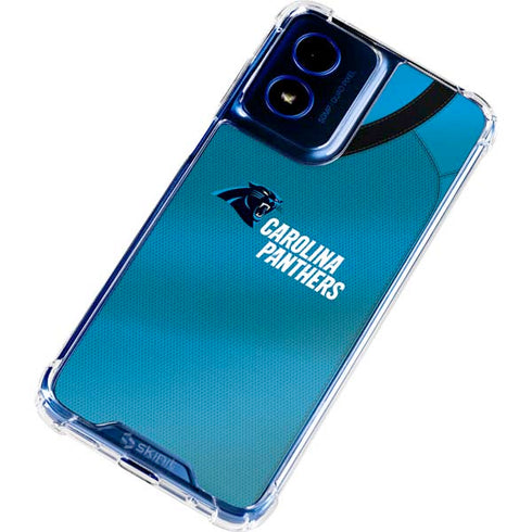 NFL Carolina Panthers Team Jersey Moto G 5G (2024) Clear Case