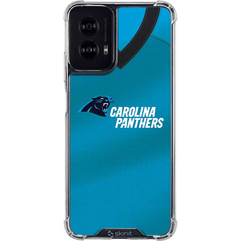 NFL Carolina Panthers Team Jersey Moto G Power 5G (2024) Clear Case