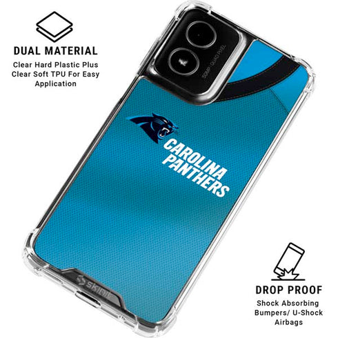 NFL Carolina Panthers Team Jersey Moto G Power 5G (2024) Clear Case