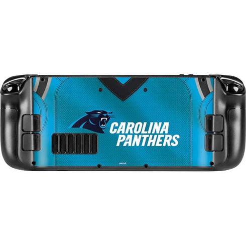 NFL Carolina Panthers Team Jersey Steam Deck Handheld Gaming Computer Skin