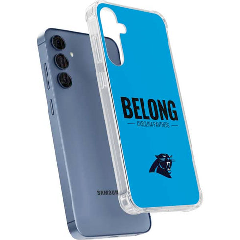 NFL Carolina Panthers Team Motto Galaxy A55 5G Clear Case