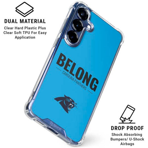 NFL Carolina Panthers Team Motto Galaxy S25 Clear Case