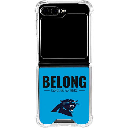 NFL Carolina Panthers Team Motto Galaxy Z Flip6 Clear Case