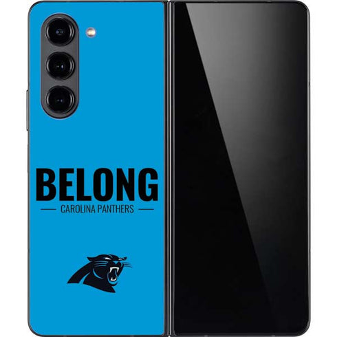 NFL Carolina Panthers Team Motto Galaxy Z Fold5 5G Skin