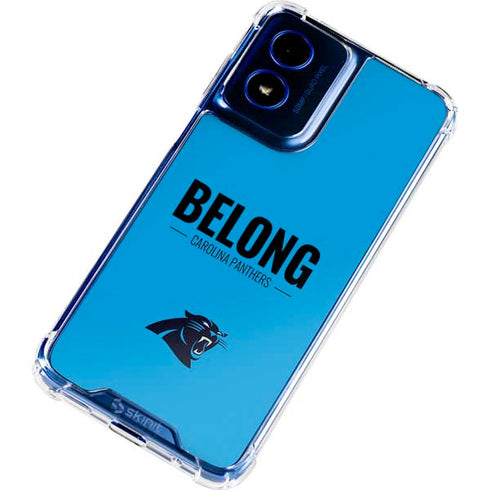 NFL Carolina Panthers Team Motto Moto G 5G (2024) Clear Case