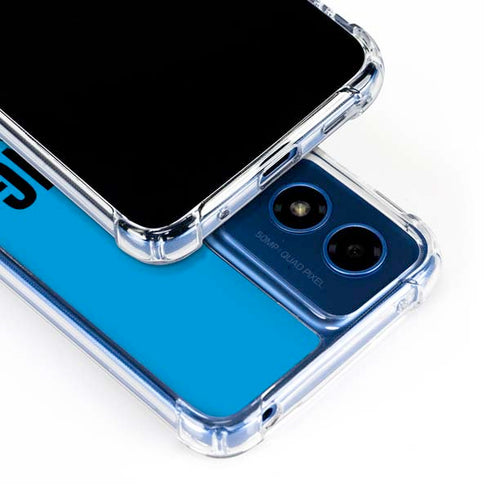 NFL Carolina Panthers Team Motto Moto G 5G (2024) Clear Case