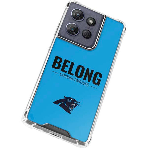 NFL Carolina Panthers Team Motto Moto G Play 5G (2025) Clear Case
