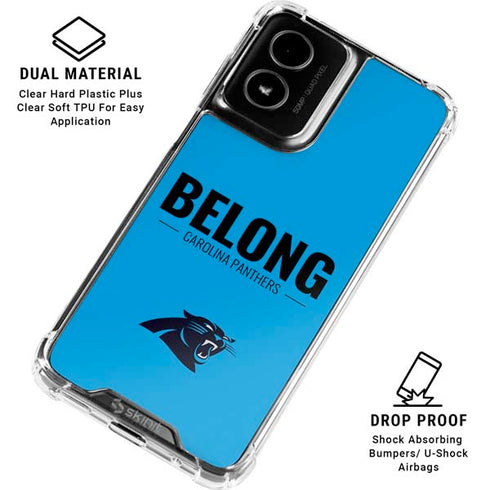 NFL Carolina Panthers Team Motto Moto G Power 5G (2024) Clear Case
