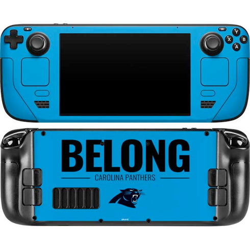 NFL Carolina Panthers Team Motto Steam Deck Handheld Gaming Computer OLED Skin