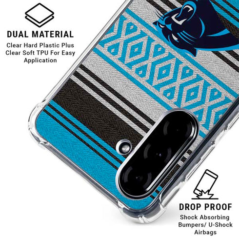 NFL Carolina Panthers Trailblazer Galaxy A36 5G Clear Case