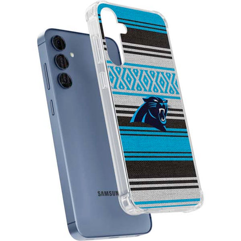 NFL Carolina Panthers Trailblazer Galaxy A55 5G Clear Case