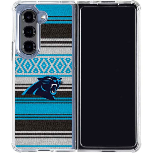 NFL Carolina Panthers Trailblazer Galaxy Z Fold5 5G Clear Case