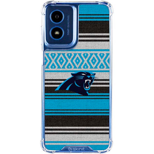 NFL Carolina Panthers Trailblazer Moto G 5G (2024) Clear Case