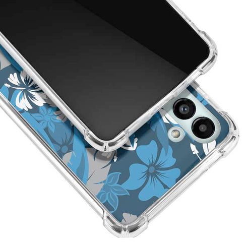 NFL Carolina Panthers Tropical Print Galaxy A13 5G Clear Case
