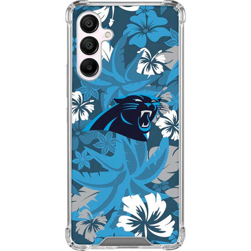 NFL Carolina Panthers Tropical Print Galaxy A16 5G Clear Case