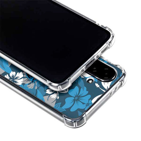 NFL Carolina Panthers Tropical Print Galaxy A36 5G Clear Case