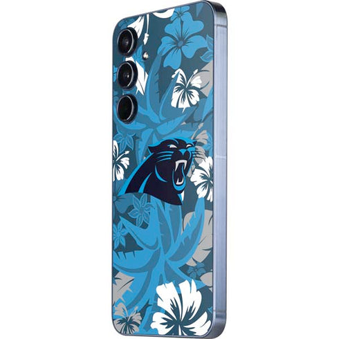 NFL Carolina Panthers Tropical Print Galaxy A55 5G Skin