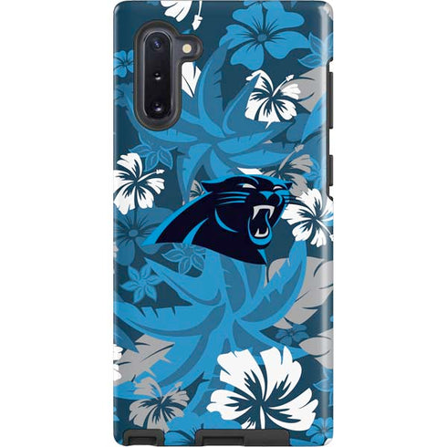 NFL Carolina Panthers Tropical Print Galaxy Cases
