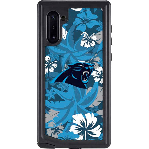 NFL Carolina Panthers Tropical Print Galaxy Cases