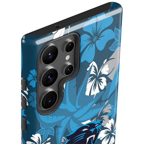 NFL Carolina Panthers Tropical Print Galaxy S23 Ultra Pro Case