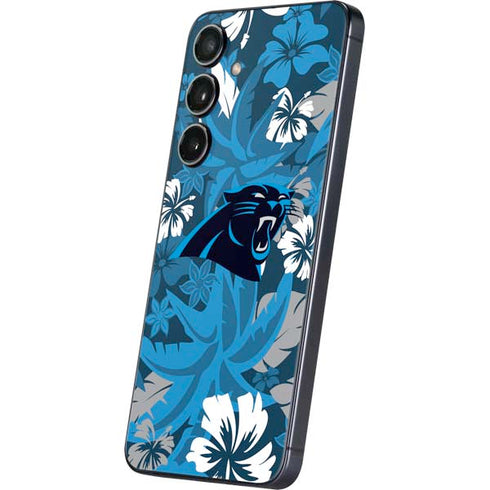 NFL Carolina Panthers Tropical Print Galaxy S24 Plus Skin
