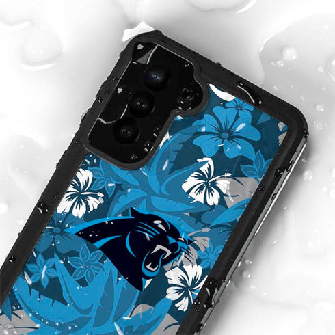 NFL Carolina Panthers Tropical Print Galaxy S24 Plus Waterproof Case