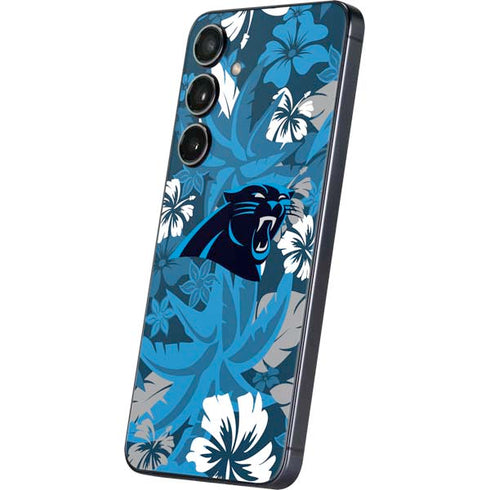NFL Carolina Panthers Tropical Print Galaxy S24 Skin