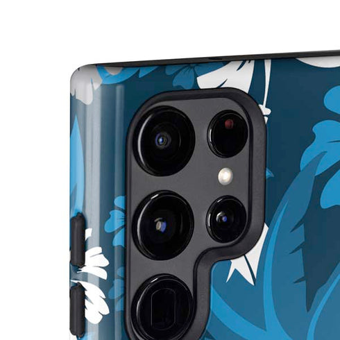 NFL Carolina Panthers Tropical Print Galaxy S25 Ultra Impact Case
