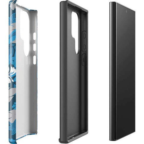 NFL Carolina Panthers Tropical Print Galaxy S25 Ultra Impact Case