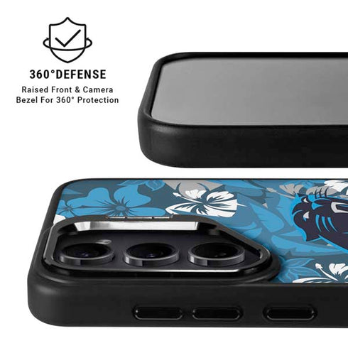 NFL Carolina Panthers Tropical Print Galaxy S25 Ultra Kickstand Case