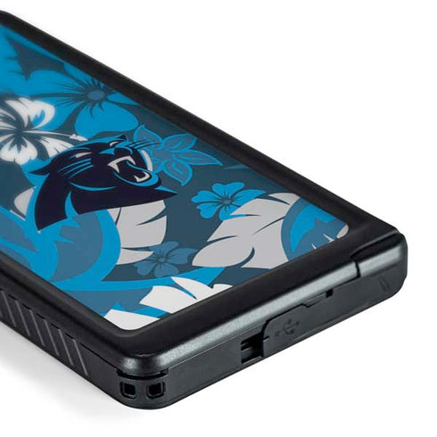 NFL Carolina Panthers Tropical Print Galaxy S24 Ultra Waterproof Case