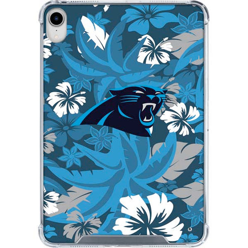 NFL Carolina Panthers Tropical Print iPad 11th Gen (2025) Clear Case