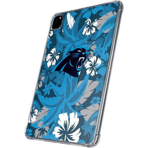 NFL Carolina Panthers Tropical Print iPad Pro 11in (2024) Clear Case